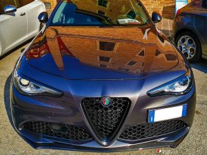 Alfa Romeo Giulia Front Spoiler - Carbon Fiber - Italia Style - Stile Italia - Base Model - V1 - One Piece Design 